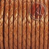 CUERO TRENZADO DORADO DE  2,5MM
