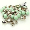 REMACHE DOMO PLATA Y VERDE CLARO DE 6,5MMx15uds