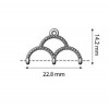 CYMBAL TERMINAL SKALOTTI  III PARA DELICAS 11/0 PLATA ANTIGUA